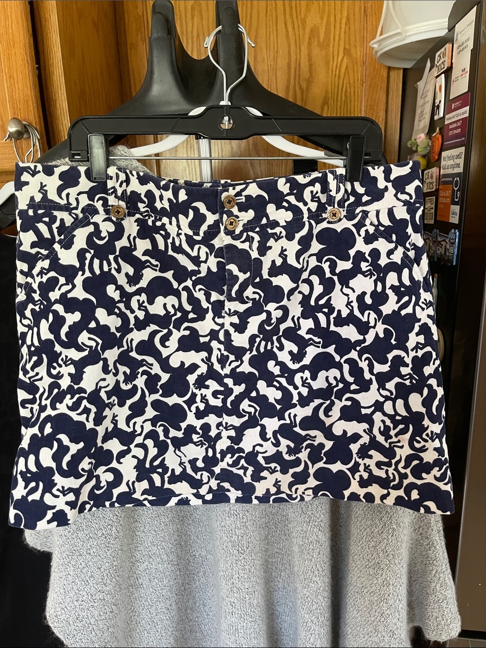 Lilly Pulitzer Horse Of Course True Navy Margie Skirt Size 14 Fall Wear